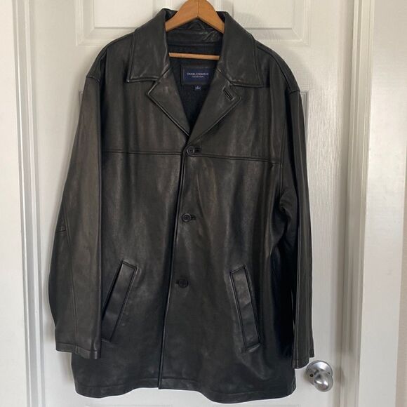 Daniel Cremieux Men’s Black Genuine Lamb Skin Leather Wool Lining Jacket… - Picture 1 of 16